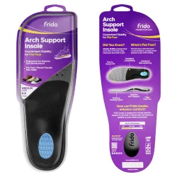 Frido Semi Rigid Arch Support Insole for Flat Feet | Relieves Feet Pain | Plantar Fasciitis & Heel Spurs | Orthotic Inse