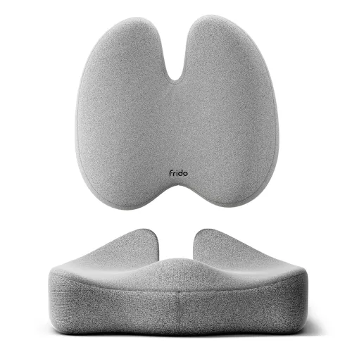 Image of Frido Pro Seat & Backrest Cushion Combo – Orthopedic, Grey