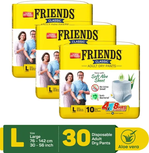 Image of FRIENDS Classic Diaper Pull Ups Pants Adult Diapers - L (30 Pieces)