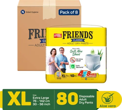 Image of FRIENDS Classic Diaper Pull Ups Pants Adult Diapers - XL (80 Pieces)