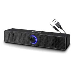 FRONTECH 1.0 USB Powered Multimedia Speakers with RGB Lights | 10W Output Power | AUX/USB Connectivity | for Laptop, PC,