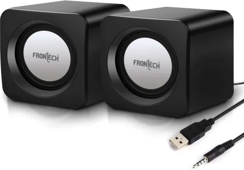 Image of Frontech Premium 2.0 Channel USB Powered Speakers with 1.5W x 2 Output, AUX Input 3 W Laptop/Desktop Speaker (Black, 2.0