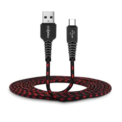 FRONTECH 17W / 3.4A Super Fast Charging 1M Braided USB to Type-C Data Cable for Smartphones, Tablets, Laptops & other Mi