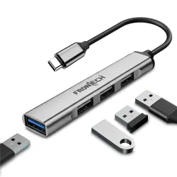 Frontech 4 in 1 Slim Multiport HUB Dock,1XUSB 3.0, 3X USB 2.0,Compact Metal Design, Upto 5 Gbps Hight Speed Data Transfe