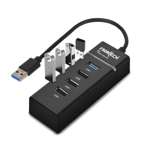 Image of FRONTECH 4 PORT USB HUB 5GBPS SPEED LED