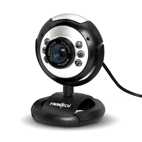 Image of Frontech Digital Webcam with Mic & LED (Black, 2251)