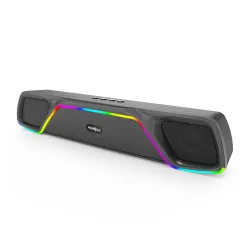 FRONTECH ECHOLITE-264 Mini Soundbar | 25W Bluetooth Speaker | RGB Lighting | TWS | 2000mAh Battery | BT v5.3 | USB/TF/AU
