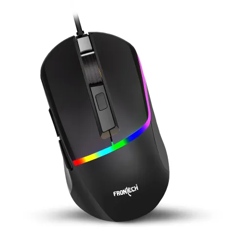 Image of FRONTECH - Ergonomic Gaming Mouse | 7200 DPI | 6-Button Control | Silent Click | 1.5M Braided Cable. (MS-0104)