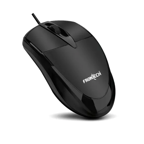 Image of FRONTECH Power Wired USB Mouse, 3-Button, 1000 DPI Optical Sensor, Plug & Play, for Windows/Mac (MS-0047)