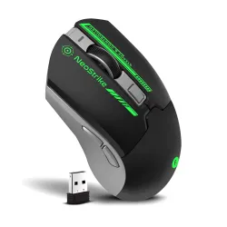 FRONTECH Neo Strike Wireless Gaming Mouse with 3200DPI, Comfortable & Ergonomic Design, RGB LED Lights, 6 Buttons, in-Bu