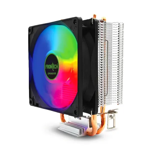 Image of Frontech CPU Air Cooler with RGB Fan | 90mm 1800 RPM | Dual Copper Heat Pipes | Silent Operation | Intel LGA1700/1200/11