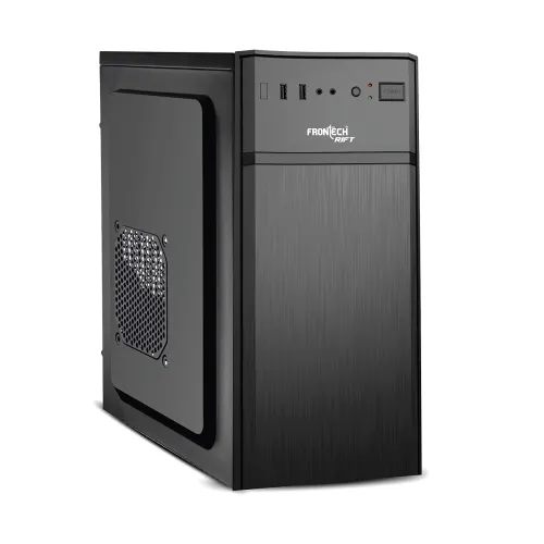 Image of FRONTECH RIFT Silver Computer Cabinet |Home & Office Use | Silver Range | Enhanced Airflow Design | Dual Front USB & Aud