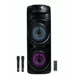 FRONTECH Vega TWS Wireless Bluetooth 48W 5.0 Trolley Speaker with Disco Party Lights, Wireless Mic, Up to 4 Hours Playtime, 1.0 Channel - 1 Year Warranty (SW-0208, Black)