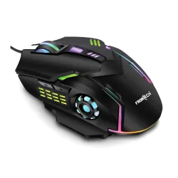 FRONTECH Wired Gaming Mouse, 6 Key RGB Backlit Effect | 7 LED Lighting| USB Plug & Play | 3600 DPI | for PC / Desktop / 