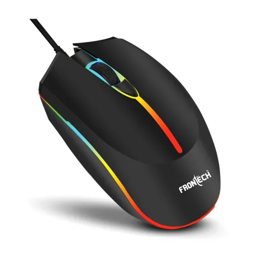 Image of FRONTECH Wired USB Gaming Mouse | 3 Button Mouse| RGB Light| 1200 DPI | Scroll Wheel| 