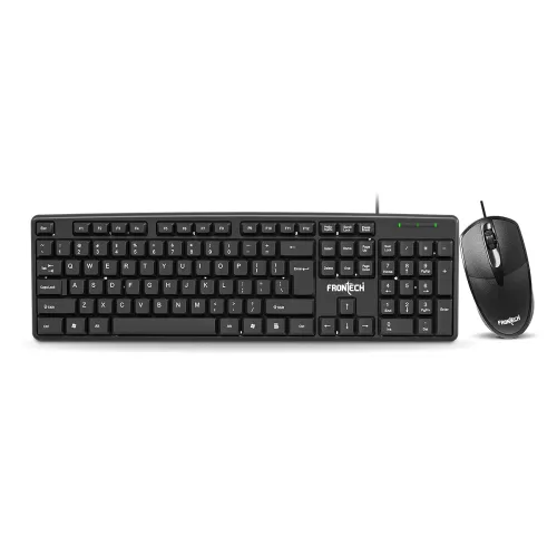 Image of FRONTECH Wired USB Keyboard and Mouse Combo