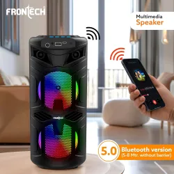 FRONTECH Wireless Bluetooth Speaker with RGB Lights | Upto 2 Hours Playback Time | Dual 5W Drivers | 