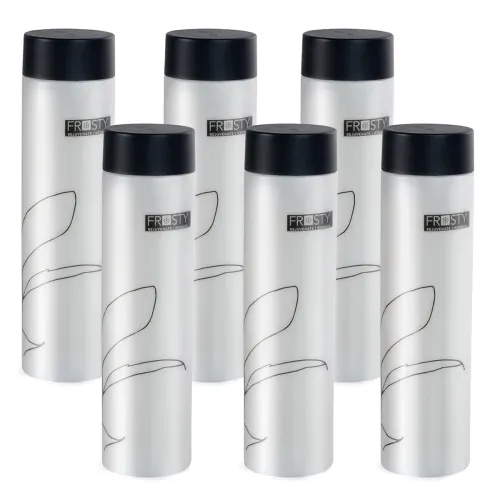 Image of Frosty Plastic Food Gift Set (6 pieces,1L,Black floral design)
