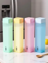 FROSTY Plastic Food Grade Fridge Square Bottle 4 Pieces multicolor 1000 ml