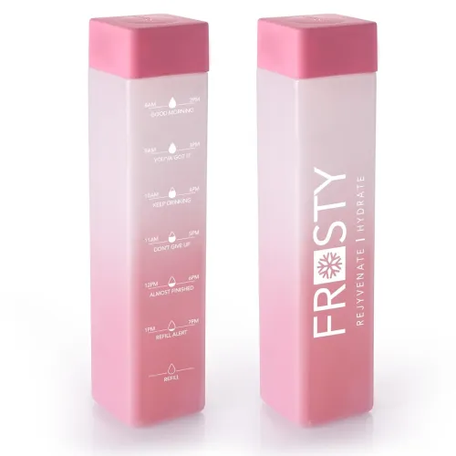 Image of Frosty 100% Food Grade Premium Plastic Fridge Square Water Bottle, po2 