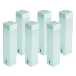 Frosty Plastic Food Grade Fridge Square Water Bottle Gift Set(6 pieces, 1L,Green) | 950 milliliter
