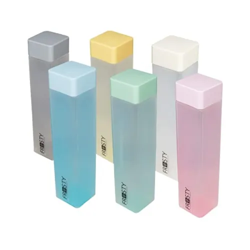 Image of Frosty Square Fridge Water Bottles Set of 6 | 1 Litre BPA Free Plastic Fridge Bottles |