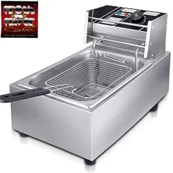 FROTH & FLAVOR 6 Ltr Deep Fryer Machine with Copper Heating Elemen