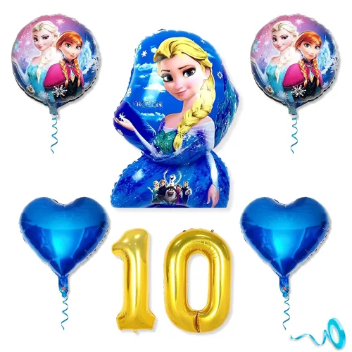 Image of Frozen 10th Birthday Balloon Kit