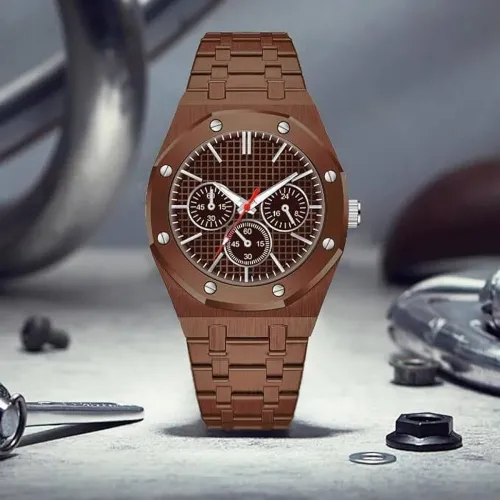 Image of frozil  Square Analog Brown Dial Multi Analog Watch - For Men 