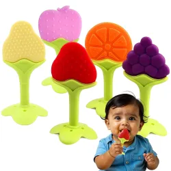 Fruit Shaped Silicone Teethers Set of 5