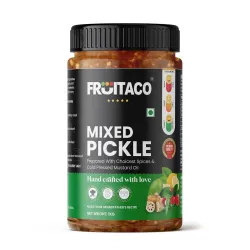 Fruitaco Mixed Pickle 1kg – Authentic Indian Pickle with Tangy, Spicy, & Robust Flavors, Mixed Aachar