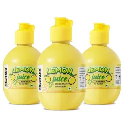 Fruitaco Yellow Lemon Juice Concentrate – Pack of 3 (750ml)