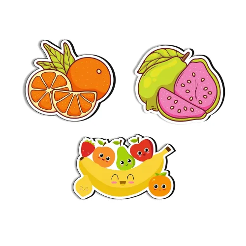 Image of Fruits Fridge Magnets- Set of 3
