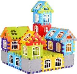 FTAFAT Happy House Building Blocks Gift for Kids