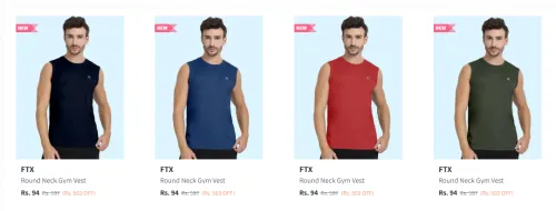 Image of Ftx Innerwear Vests at ₹94