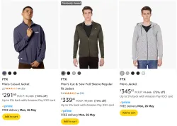 FTX Mens Jackets at minimum 72% Discount