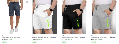 Image of Ftx Men's Shorts at minimum 70% Discount