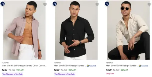 Image of FUBAR Casual Shirts at minimum 84% Discount
