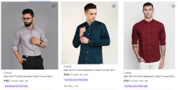 FUBAR  Men Formal Shirt  Starting @ ₹162