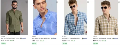 Image of FUBAR Men's Shirt Upto 90% Discount