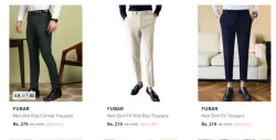 Fubar Mens Trousers Starting @ ₹279