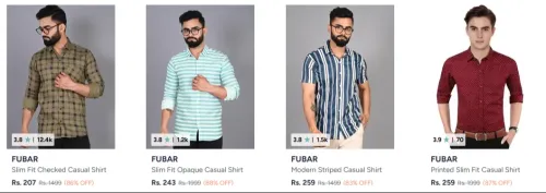 Image of Fubar Men's casual Shirts Starting at ₹207