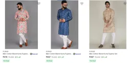 Fubar Mens Kurta Pyjama Set @ Minimum 80% Discount