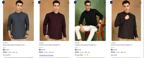 Image of FUBAR Men's Kurtas starting at ₹198