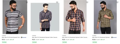 Image of Fubar Men's Shirts upto 88% Discount