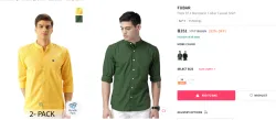 FUBAR Pack Of 2 Mandarin Collar Casual Shirt