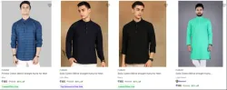 Fuber Men's Kurta up to 90% Discount