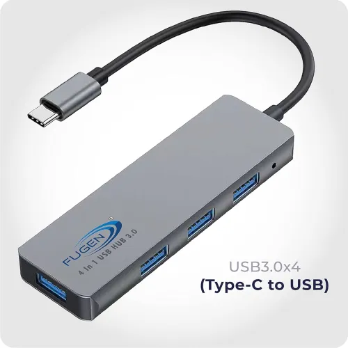 Image of Fugen 4-in-1 USB-C Hub Docking Station with 4 USB Ports
