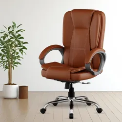 FUGO FG13 Orthopedic Boss Chair with 3 Year Warranty | Leatherette Office Chair | Ergonomic Executive Chair with Spaciou