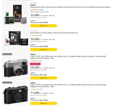 Image of Fujifilm Camera & Accessories up to 64% Discount